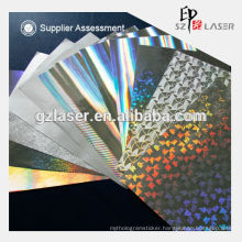 Holographic laser paper for book cover in roll